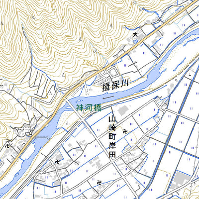 Pacific Spatial Solutions, Inc. 523444 山崎（やまさき Yamasaki）, 地形図 digital map