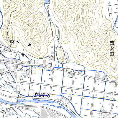 Pacific Spatial Solutions, Inc. 523447 中村町（なかむらまち Nakamuramachi）, 地形図 digital map