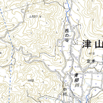 Pacific Spatial Solutions, Inc. 523460 美作加茂（みまさかかも Mimasakakamo）, 地形図 digital map