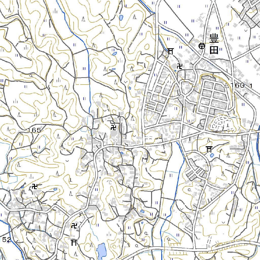 523641 日野西部 （ひのせいぶ Hinoseibu）, 地形図 Map by Pacific