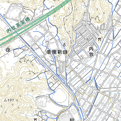 Pacific Spatial Solutions, Inc. 523842 牛妻 （うしづま Ushizuma）, 地形図 digital map