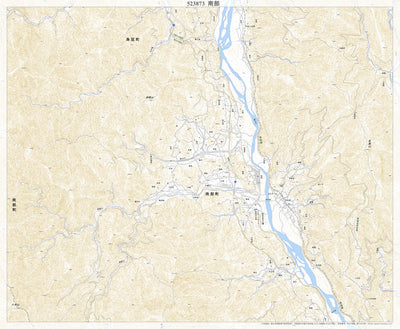 Pacific Spatial Solutions, Inc. 523873 南部 （なんぶ Nambu）, 地形図 digital map