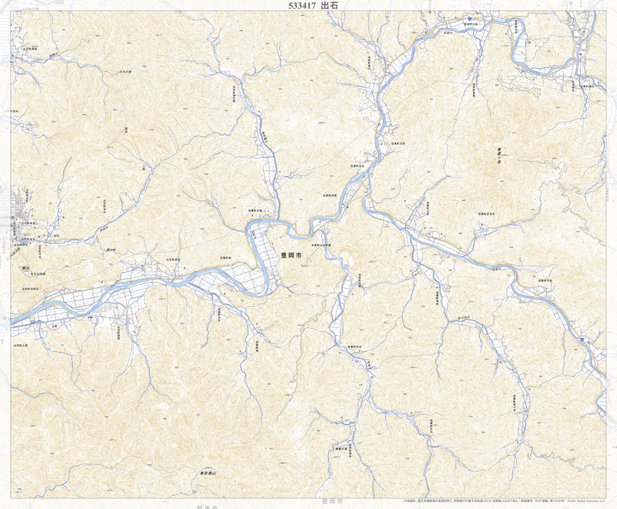 533417 出石 （いずし Izushi）, 地形図 Map by Pacific Spatial 