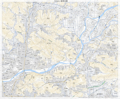 Pacific Spatial Solutions, Inc. 533616 岐阜北部 （ぎふほくぶ Gifuhokubu）, 地形図 digital map