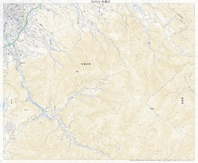 Pacific Spatial Solutions, Inc. 533714 中津川 （なかつがわ Nakatsugawa）, 地形図 digital map