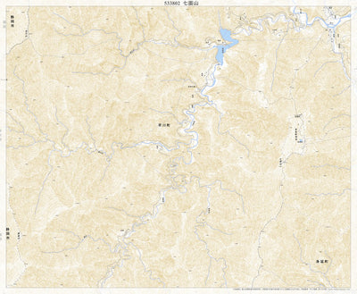 Pacific Spatial Solutions, Inc. 533802 七面山 （しちめんざん Shichimenzan）, 地形図 digital map
