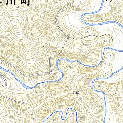 Pacific Spatial Solutions, Inc. 533802 七面山 （しちめんざん Shichimenzan）, 地形図 digital map
