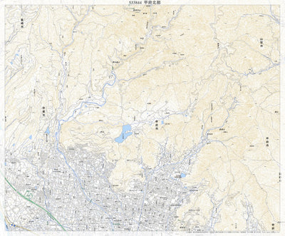 Pacific Spatial Solutions, Inc. 533844 甲府北部 （こうふほくぶ Kofuhokubu）, 地形図 digital map