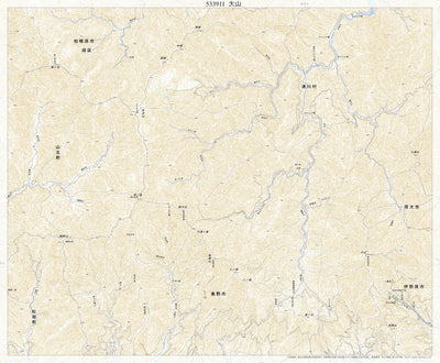 Pacific Spatial Solutions, Inc. 533911 大山（おおやま Oyama）, 地形図 digital map
