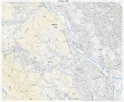Pacific Spatial Solutions, Inc. 533922 上溝（かみみぞ Kamimizo）, 地形図 digital map