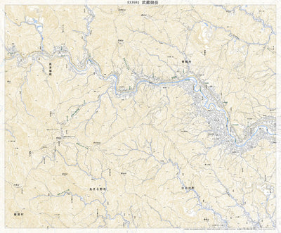 Pacific Spatial Solutions, Inc. 533951 武蔵御岳（むさしみたけ Musashimitake）, 地形図 digital map