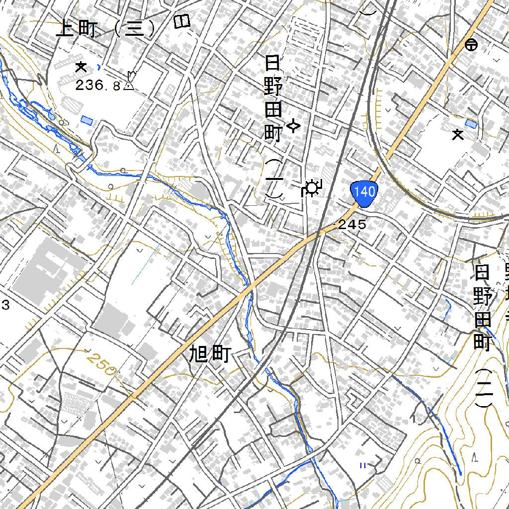 533970 秩父（ちちぶ Chichibu）, 地形図 Map by Pacific Spatial 