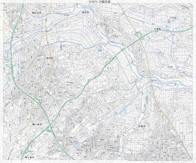 Pacific Spatial Solutions, Inc. 533973 川越北部（かわごえほくぶ Kawagoehokubu）, 地形図 digital map