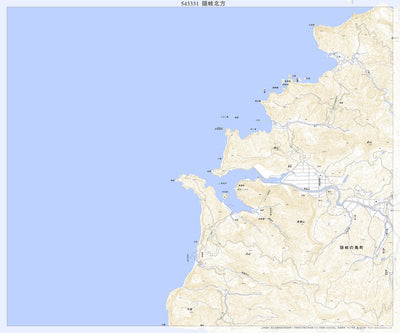 Pacific Spatial Solutions, Inc. 543331 隠岐北方 （おききたがた Okikitagata）, 地形図 digital map