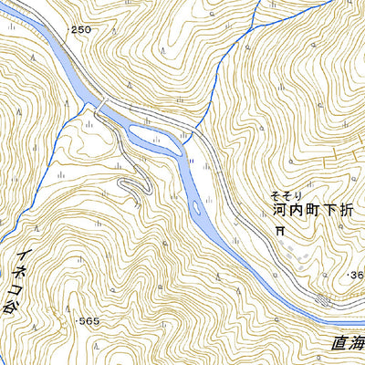 Pacific Spatial Solutions, Inc. 543645 口直海 （くちのみ Kuchinomi）, 地形図 digital map
