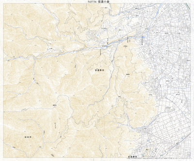 Pacific Spatial Solutions, Inc. 543736 信濃小倉（しなのおぐら Shinanogura）, 地形図 digital map