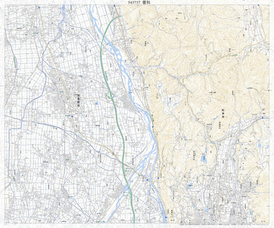 Pacific Spatial Solutions, Inc. 543737 豊科（とよしな Toyoshina）, 地形図 digital map