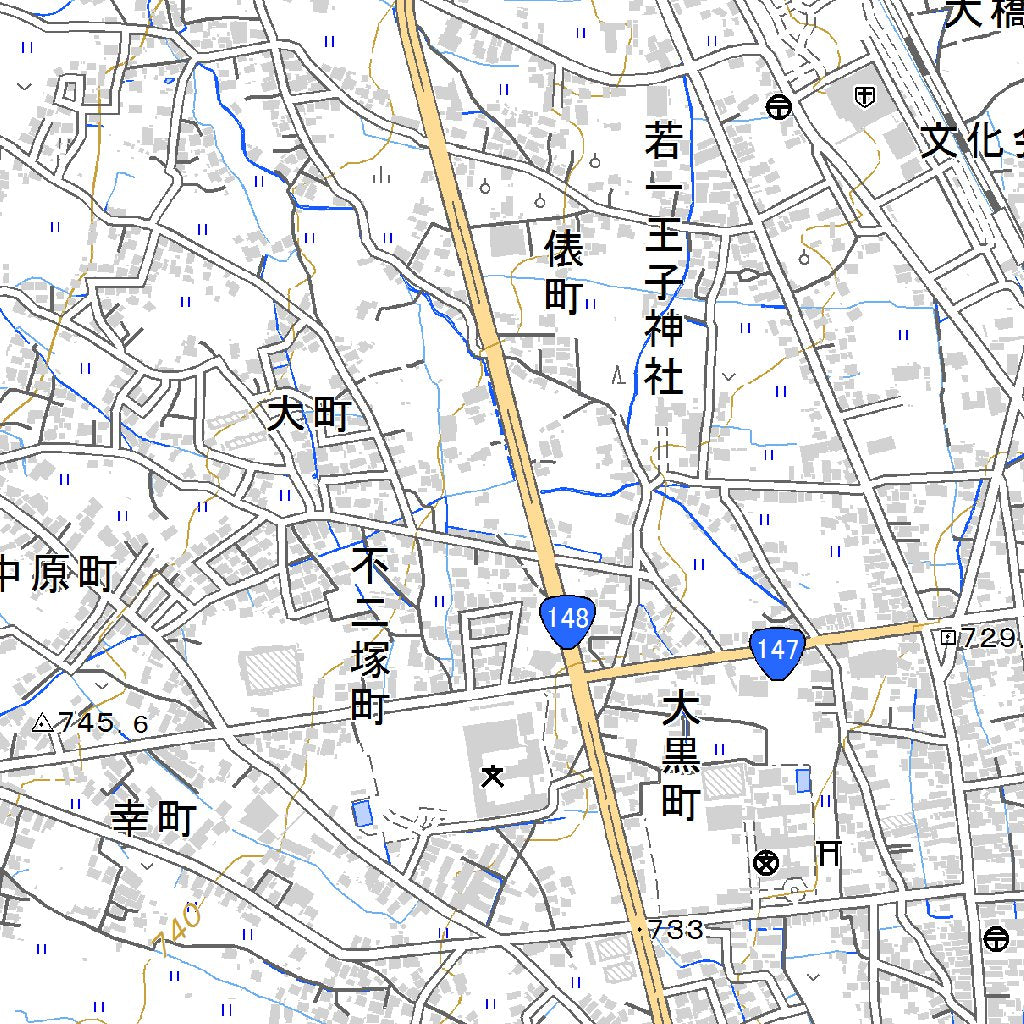 543766 大町（おおまち Omachi）, 地形図 Map by Pacific Spatial