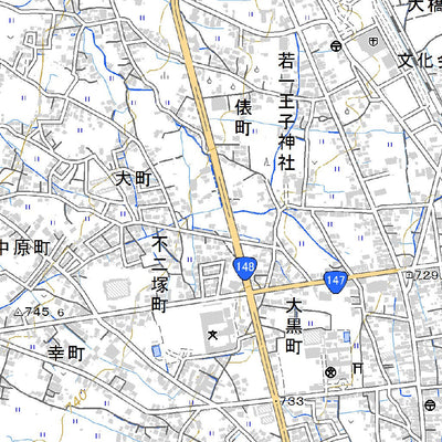 Pacific Spatial Solutions, Inc. 543766 大町（おおまち Omachi）, 地形図 digital map