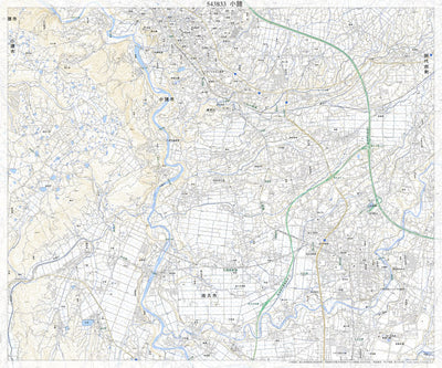 Pacific Spatial Solutions, Inc. 543833 小諸 （こもろ Komoro）, 地形図 digital map