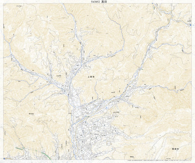 Pacific Spatial Solutions, Inc. 543852 真田 （さなだ Sanada）, 地形図 digital map