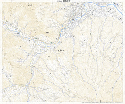 Pacific Spatial Solutions, Inc. 543866 群馬原町 （ぐんまはらまち Gummaharamachi）, 地形図 digital map
