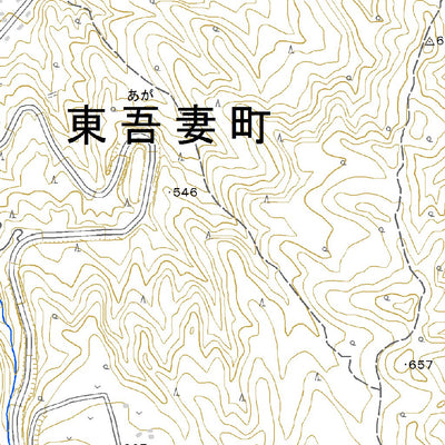 Pacific Spatial Solutions, Inc. 543866 群馬原町 （ぐんまはらまち Gummaharamachi）, 地形図 digital map