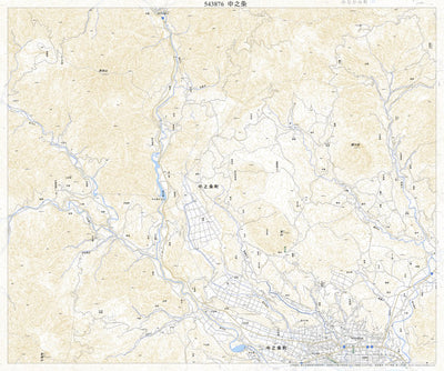 Pacific Spatial Solutions, Inc. 543876 中之条 （なかのじょう Nakanojo）, 地形図 digital map