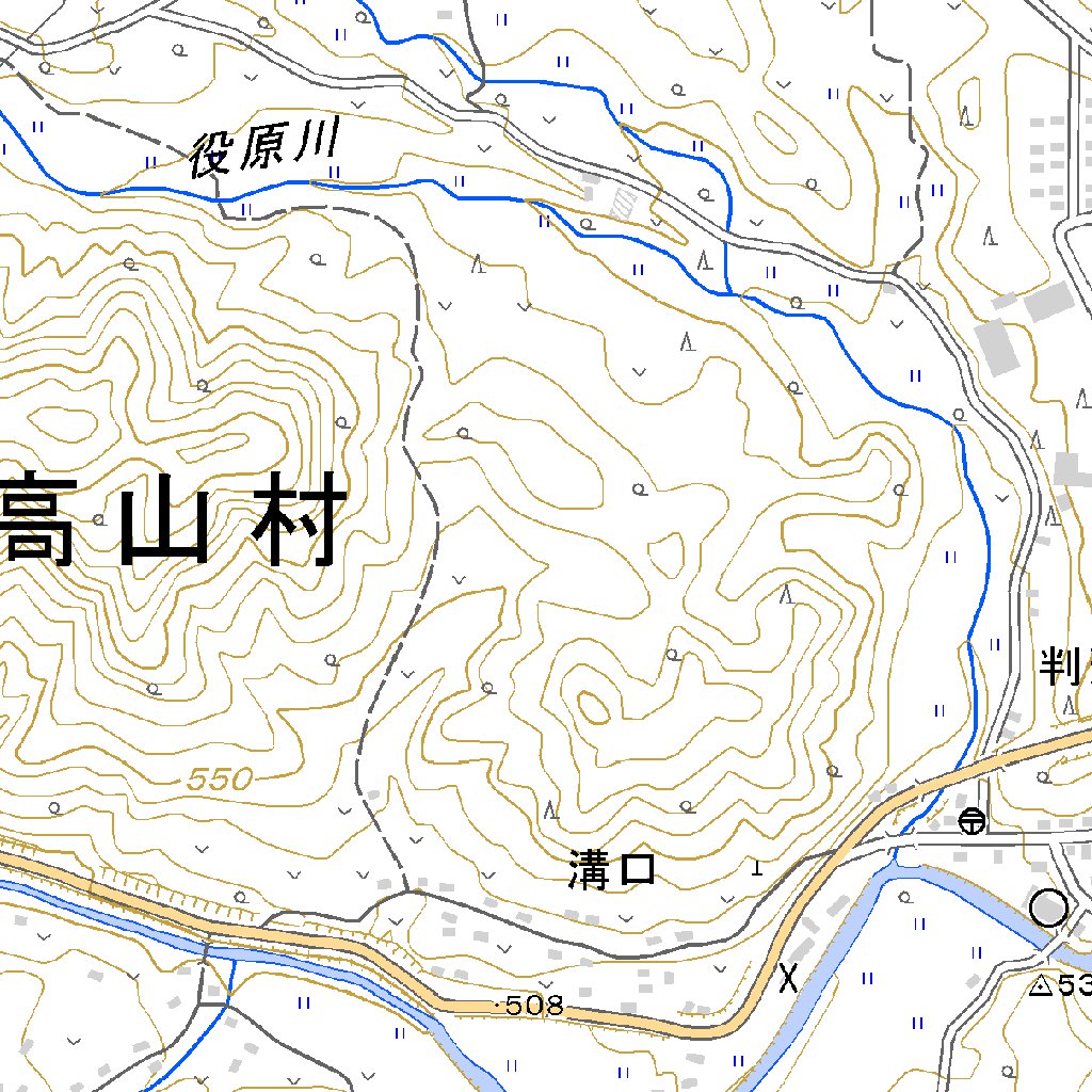 543877 上野中山 (こうずけなかやま Kozukenakayama), 地形図 Map by Pacific Spatial ...