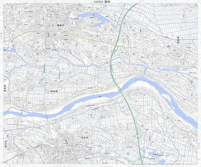 Pacific Spatial Solutions, Inc. 543924 館林 （たてばやし Tatebayashi）, 地形図 digital map
