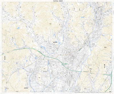 Pacific Spatial Solutions, Inc. 543944 田沼 （たぬま Tanuma）, 地形図 digital map