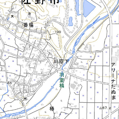 Pacific Spatial Solutions, Inc. 543944 田沼 （たぬま Tanuma）, 地形図 digital map