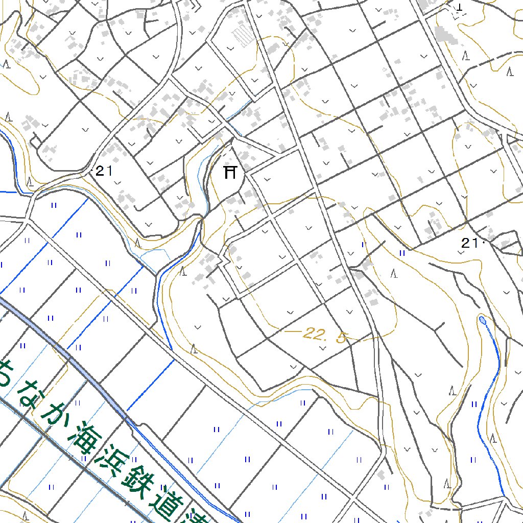 544044 那珂湊 （なかみなと Nakaminato）, 地形図 Map by Pacific 