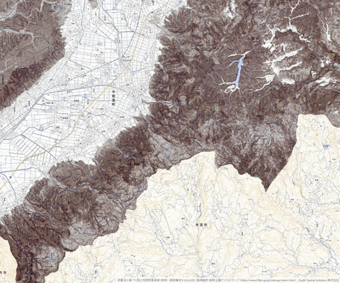 Pacific Spatial Solutions, Inc. 553637 能登二宮 （のとにのみや Notoninomiya）,CS立体図+地形図 digital map