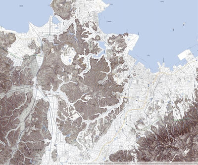 Pacific Spatial Solutions, Inc. 553647 七尾 （ななお Nanao）, CS立体図+地形図 digital map
