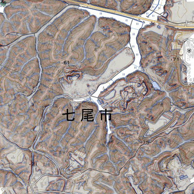 Pacific Spatial Solutions, Inc. 553647 七尾 （ななお Nanao）, CS立体図+地形図 digital map