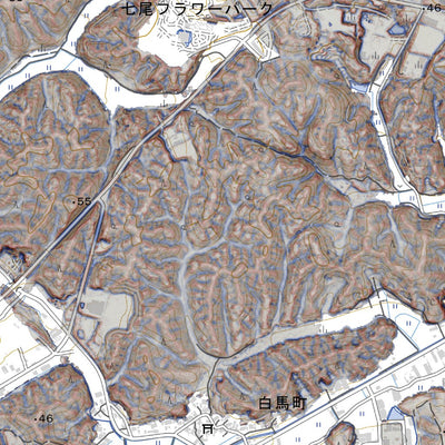 Pacific Spatial Solutions, Inc. 553647 七尾 （ななお Nanao）, CS立体図+地形図 digital map