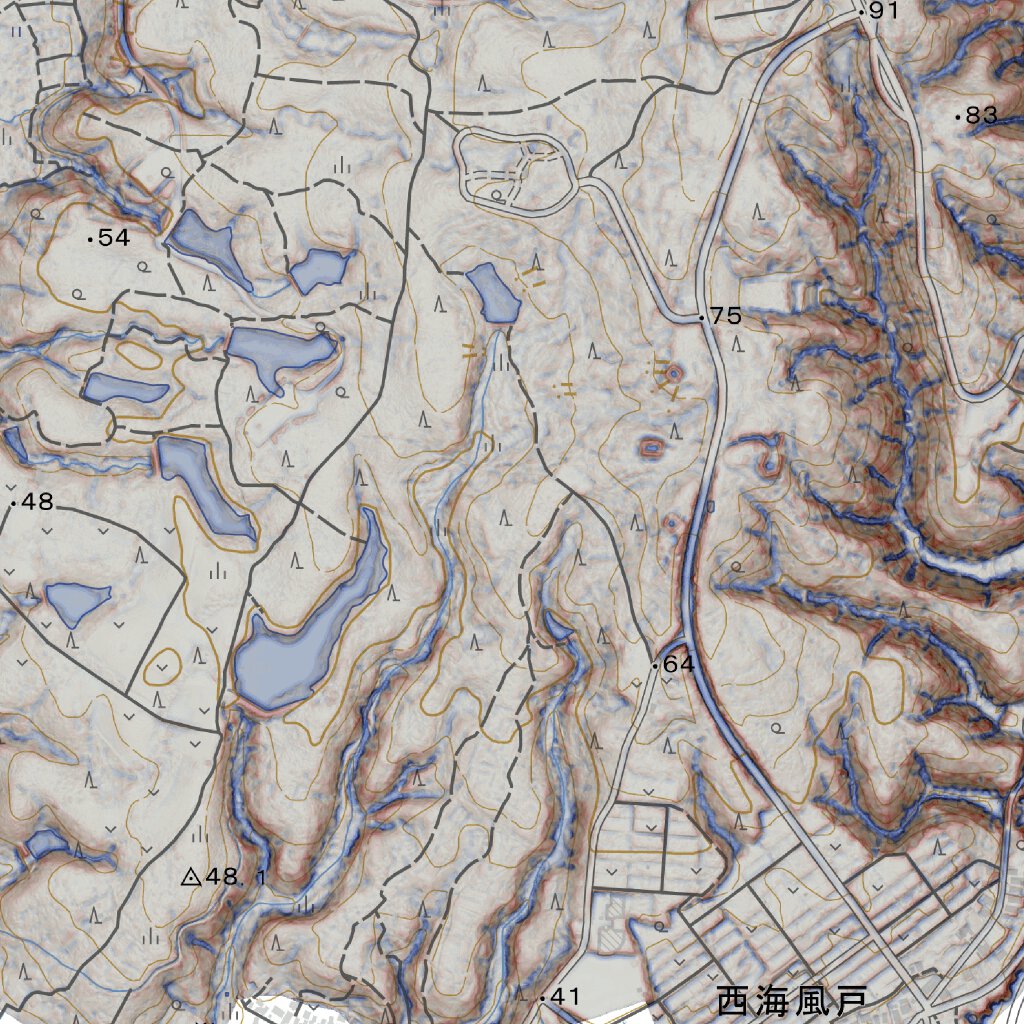 553655 富来 （とぎ Togi）, CS立体図+地形図 Map by Pacific Spatial Solutions, Inc ...