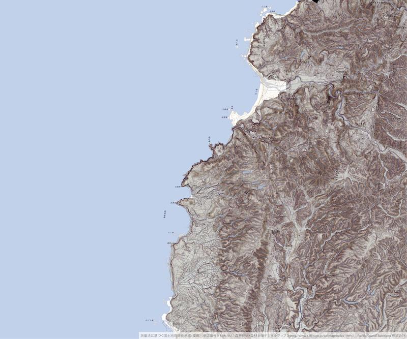 553665 剱地 （つるぎぢ Tsurugiji）, CS立体図+地形図 Map by Pacific Spatial Solutions ...