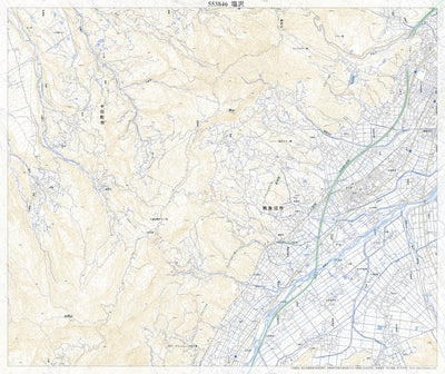 Pacific Spatial Solutions, Inc. 553846 塩沢 （しおざわ Shiozawa）, 地形図 digital map