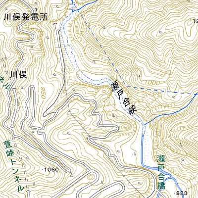 Pacific Spatial Solutions, Inc. 553924 川俣湖 （かわまたこ Kawamatako）, 地形図 digital map
