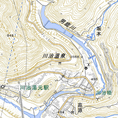 Pacific Spatial Solutions, Inc. 553925 川治 （かわじ Kawaji）, 地形図 digital map