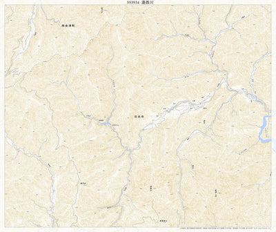 Pacific Spatial Solutions, Inc. 553934 湯西川 （ゆにしかわ Yunishikawa）, 地形図 digital map