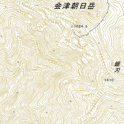 Pacific Spatial Solutions, Inc. 553962 会津朝日岳 （あいづあさひだけ Aizuasahidake）, 地形図 digital map