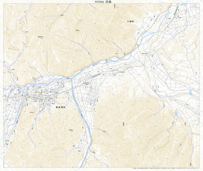 Pacific Spatial Solutions, Inc. 553966 田島 （たじま Tajima）, 地形図 digital map