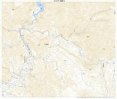 Pacific Spatial Solutions, Inc. 553977 湯野上 （ゆのかみ Yunokami）, 地形図 digital map