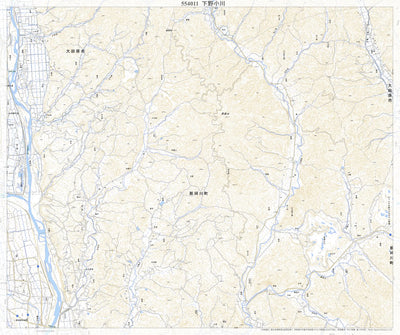 Pacific Spatial Solutions, Inc. 554011 下野小川 （しもつけおがわ Shimotsukeogawa）, 地形図 digital map