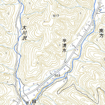 Pacific Spatial Solutions, Inc. 554021 黒羽田町 （くろばねたまち Kurobanetamachi）, 地形図 digital map