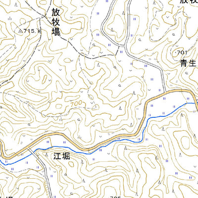 Pacific Spatial Solutions, Inc. 554034 橋場 （はしば Hashiba）, 地形図 digital map