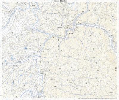 Pacific Spatial Solutions, Inc. 554053 磐城石川 （いわきいしかわ Iwakiishikawa）, 地形図 digital map